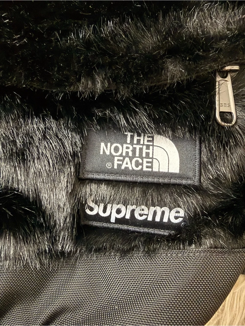 The North Face x Supreme Black Faux Fur Backpack
